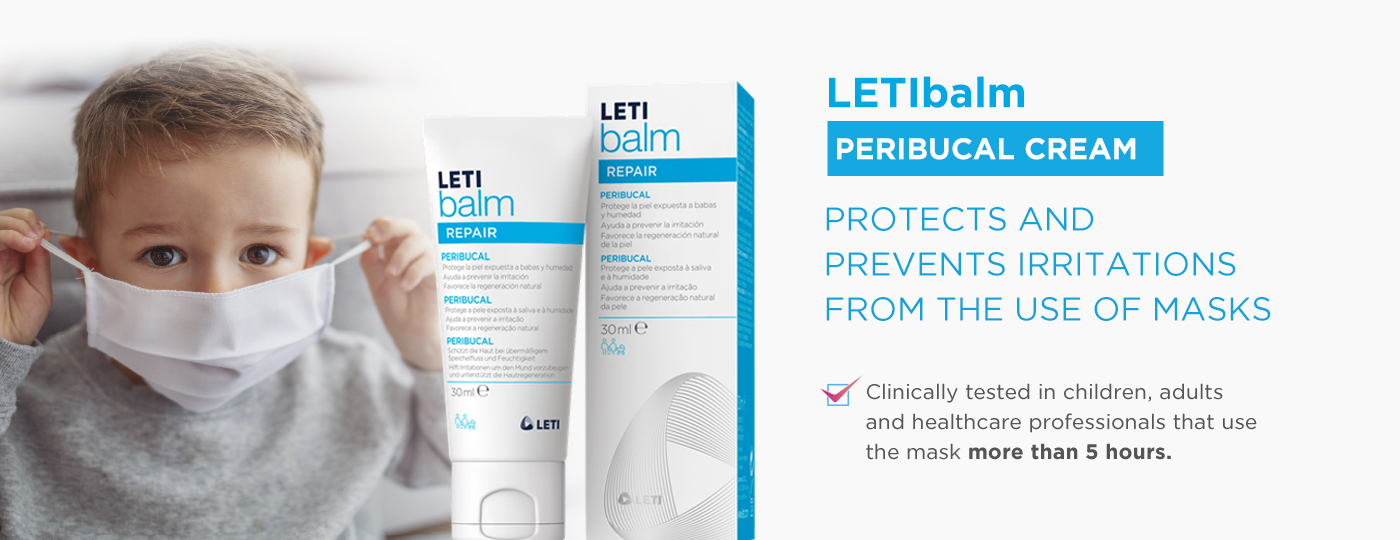 LETIbalm peribucal cream protects irritations from the use of masks