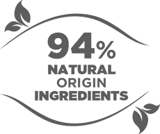 94% de ingredientes de origem natural e sem fragrâncias