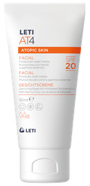 LETIAT4 crema hidratante protección solar facial para piel atópica 50ml