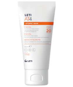 LETIAT4 crema hidratante protección solar facial para piel atópica 50ml