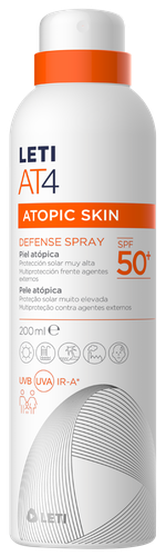 LETIAT4 protección solar facial para pieles atópica SPF50 spray 200 ml