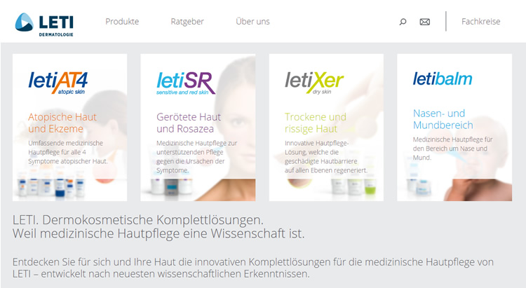 Web LETI Dermatología Alemania